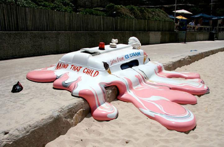 meltingicecreamtruck2 Sculptures of the week !