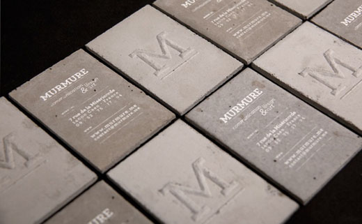 Concrete business cards by Murmure murmure concrete business cards 1 Concrete business cards by Murmure