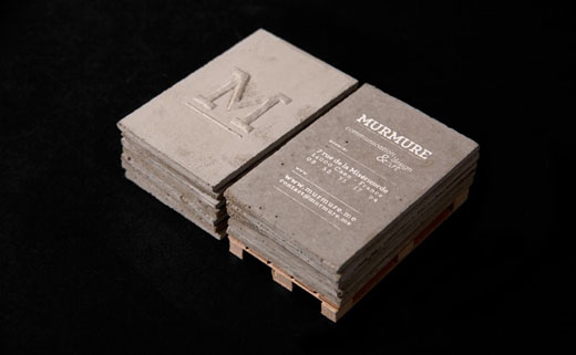 Concrete business cards by Murmure murmure concrete business cards 2 Concrete business cards by Murmure