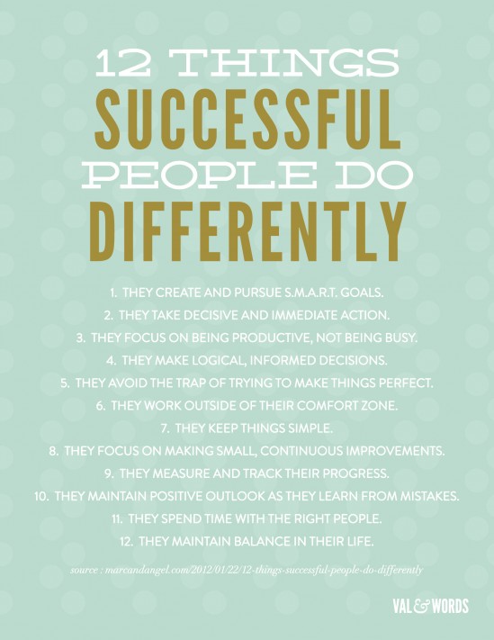 successful e1334026362223 12 things successful people do differently.