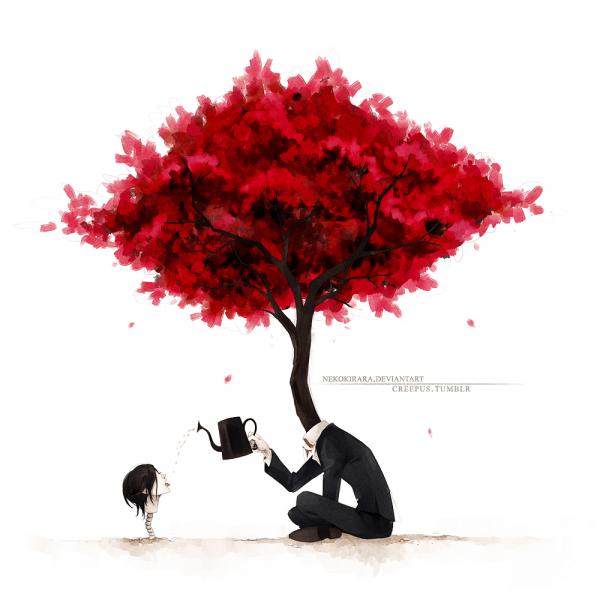 sympathy  by  nekokirara600 594 Surreal Illustrations by NekoKirara