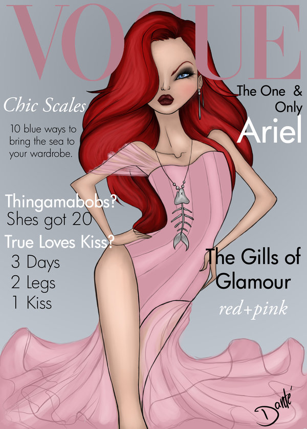 vogue cover disney princesses dante tyler little mermaid ariel arielle Cover Princesses