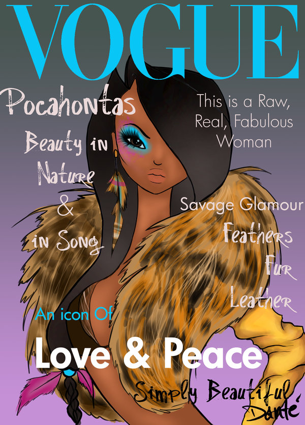 vogue cover disney princesses dante tyler pocahontas Cover Princesses