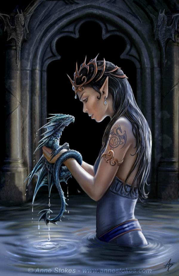 Fantasy Art by Anne Stokes water dragon by anne stokes600 925 Fantasy Art by Anne Stokes