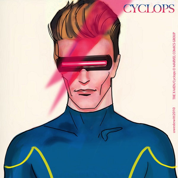 Cover Parody Cyclops Bowie Uwe de Witt pic on Design You Trust Cover Parody Cyclops Bowie Uwe de Witt Superhero Cover Parody