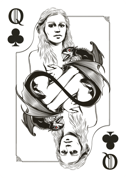 Daeny 700h The Game of Thrones (playing cards) by Jim Tuckwell