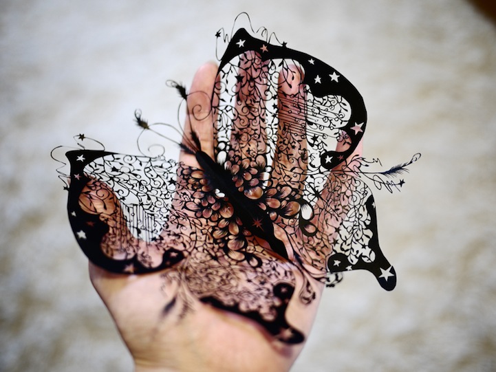 Super Intricate Hand Cut Paper Designs HinaAoyama1 Super Intricate Hand Cut Paper Designs