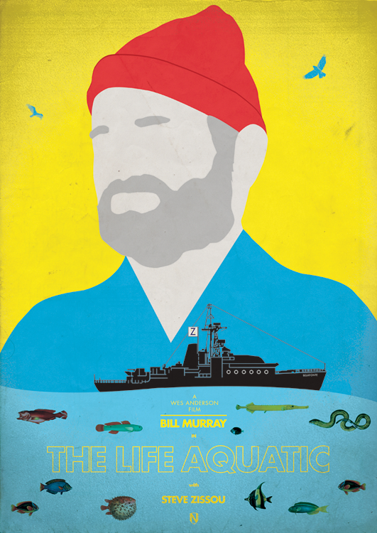 LIFE AQUATIC  WES ANDERSON PRINTS BY @NEEDLEDESIGN
