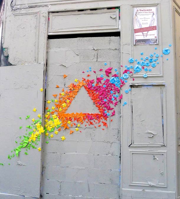 Mademoiselle Maurice Street Art Origami 14 Origami Street Art by Mademoiselle Maurice