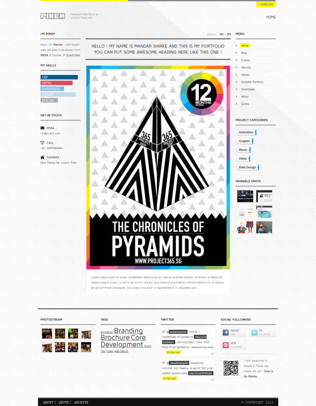 Fresh and Clean WordPress Themes Pixem Fresh and Clean WordPress Themes