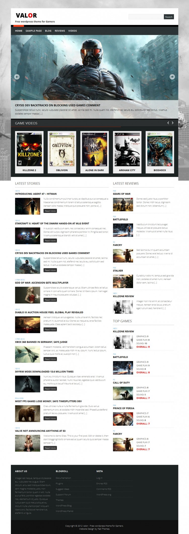 Valor Free wordpress theme for Gamers 750x2119 Valor: Free wordpress theme for Game Review 