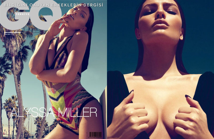 alyssa miller Alyssa Miller Plays Swimsuit Babe for GQ Turkey’s June Cover Shoot Shot by Koray Birand