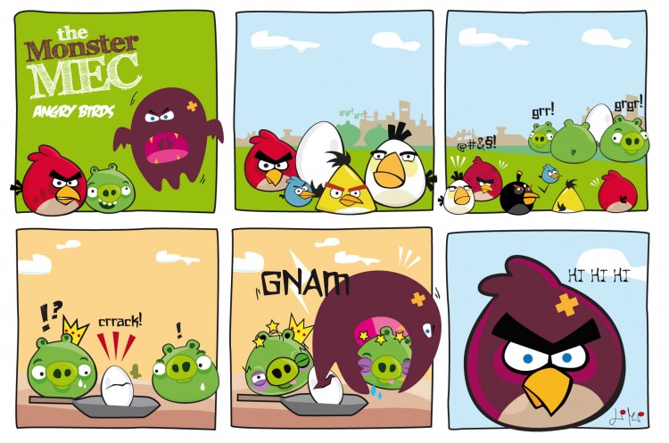 Angry birds vs MonsterMec angrybirds1 750x497 Angry birds vs MonsterMec