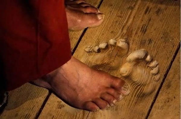 buddhist monk footprints Leaving Your Mark