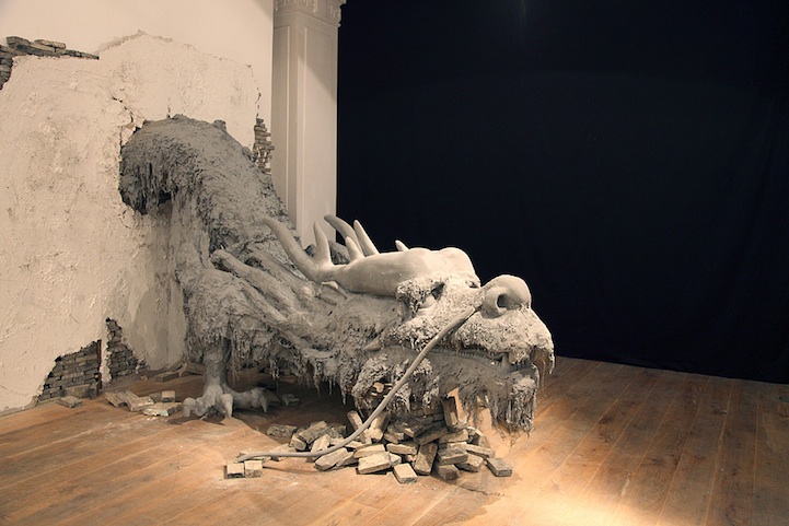 Cement Dragon Bursts Through Wall cement dragon 021 Cement Dragon Bursts Through Wall