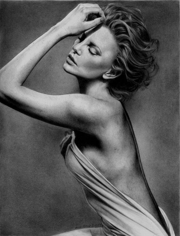charlize by anna mariaa600 785 pic on Design You Trust charlize by anna mariaa600 785 Pencil Sketch Portraits by Anna Maria