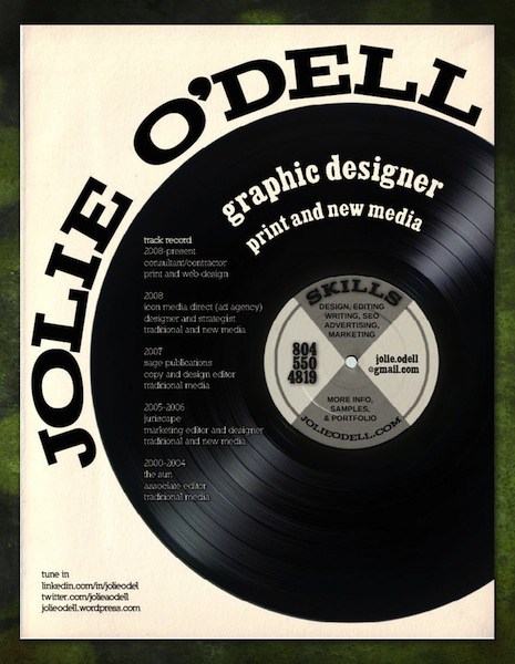 creative resume jolie odell 35 Creative Resume Designs To Attract Potential Employer