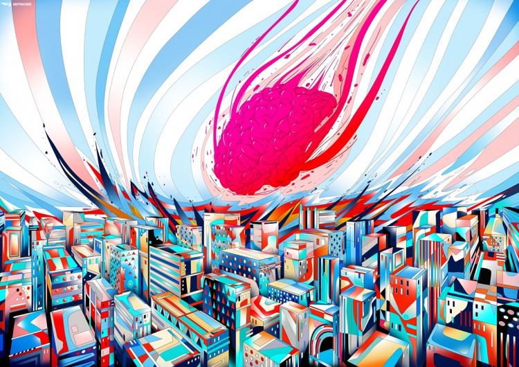destroy flat 750x530 pic on Design You Trust destroy flat 750x530 Awesome Illustrations By Matei Apostolescu