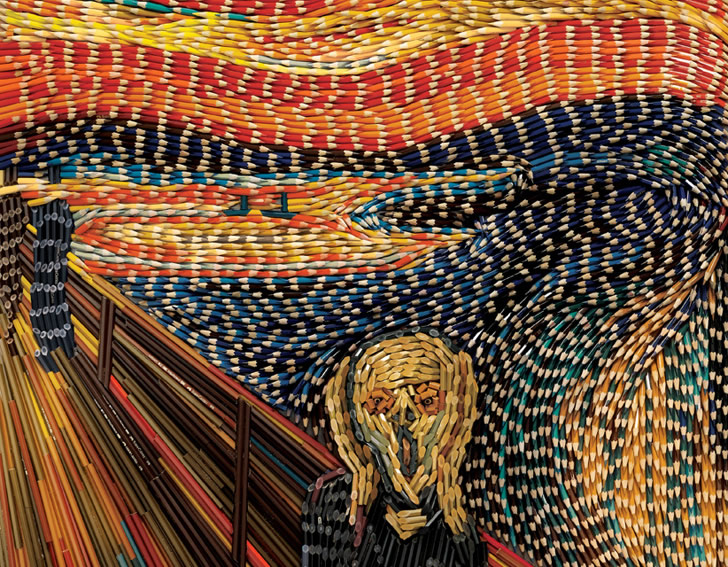 The Scream in Colored Pencils faber castell poster 03 The Scream in Colored Pencils
