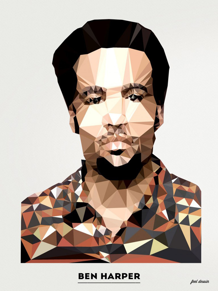 POLYGONAL PORTRAITS 2012 feeldesain ben harper 768x1024 POLYGONAL PORTRAITS 2012
