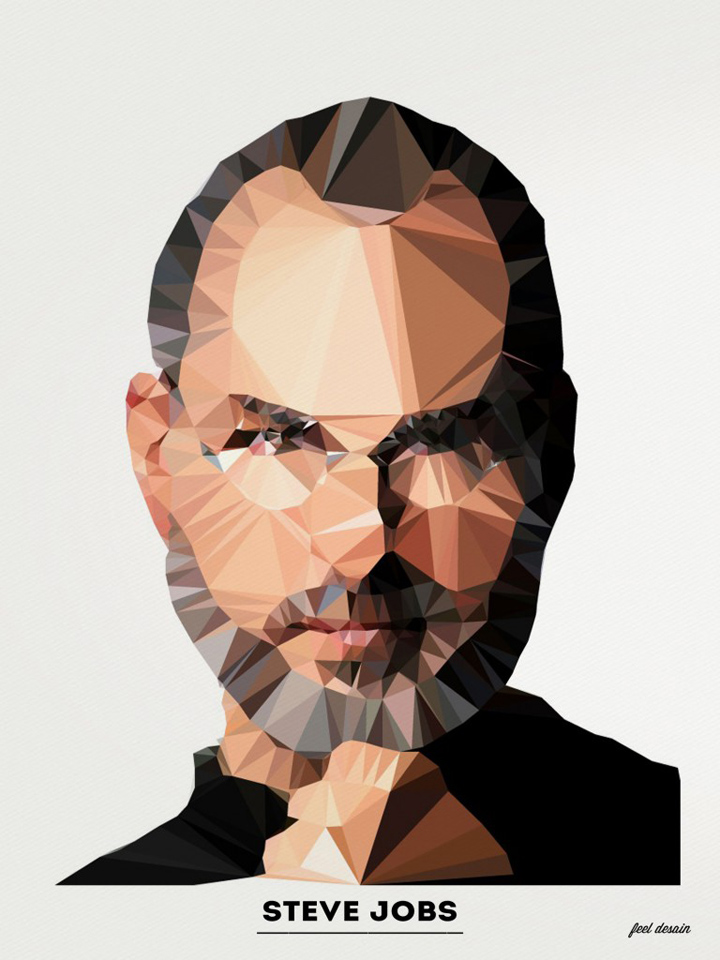 POLYGONAL PORTRAITS 2012 feeldesain steve 768x1024 POLYGONAL PORTRAITS 2012
