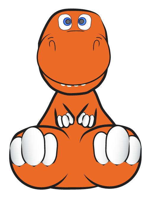 How To Create a Cute and Cuddly Vector Dinosaur Character Tutorial in Illustrator final image white bg How To Create a Cute and Cuddly Vector Dinosaur Character Tutorial in Illustrator