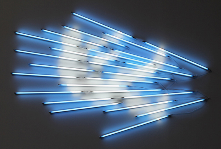 freefall 03 Fluorescent Tube Art by James Clar