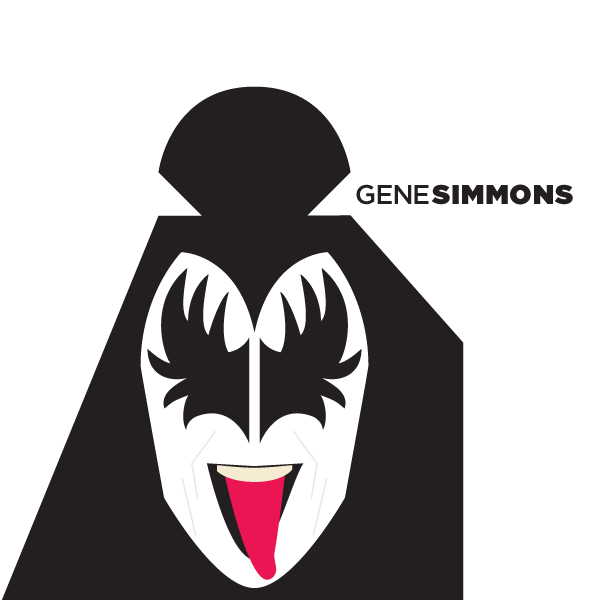 gene simmons  365 Illustrations of stars and superheros by Jag Nagra