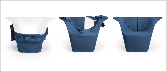 Garment, a chair with a removable cover that you can fold Garment, a chair with a removable cover that you can fold