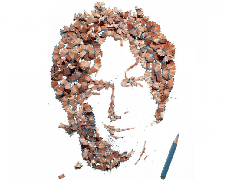 Pencil Shaving Portrait by Kyle Bean kylebean01 750x599 Pencil Shaving Portrait by Kyle Bean