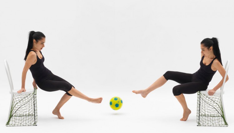 lazyfootball1 750x426 Lazy Football   Chair with goal