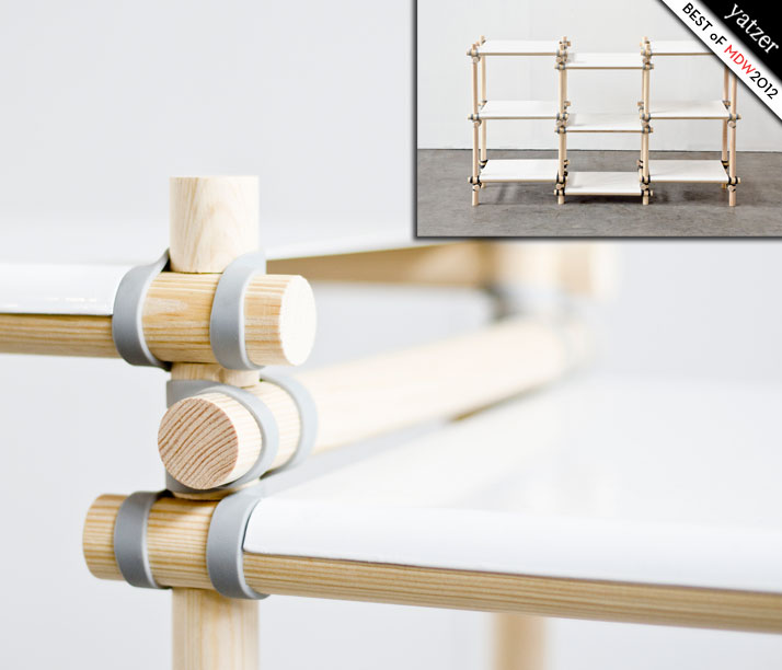  Gummitwist, a metal shelve you can build with rubber bands