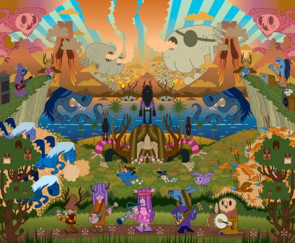 pete fowler Cosmic yacht rock, Super Furry Animals artwork and uber cute toys with Monsterist Pete Fowler