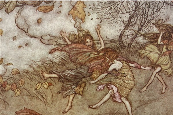 peter pan in kensington gardens 2 20 Breathtaking and Surreal Illustrations by Arthur Rackham