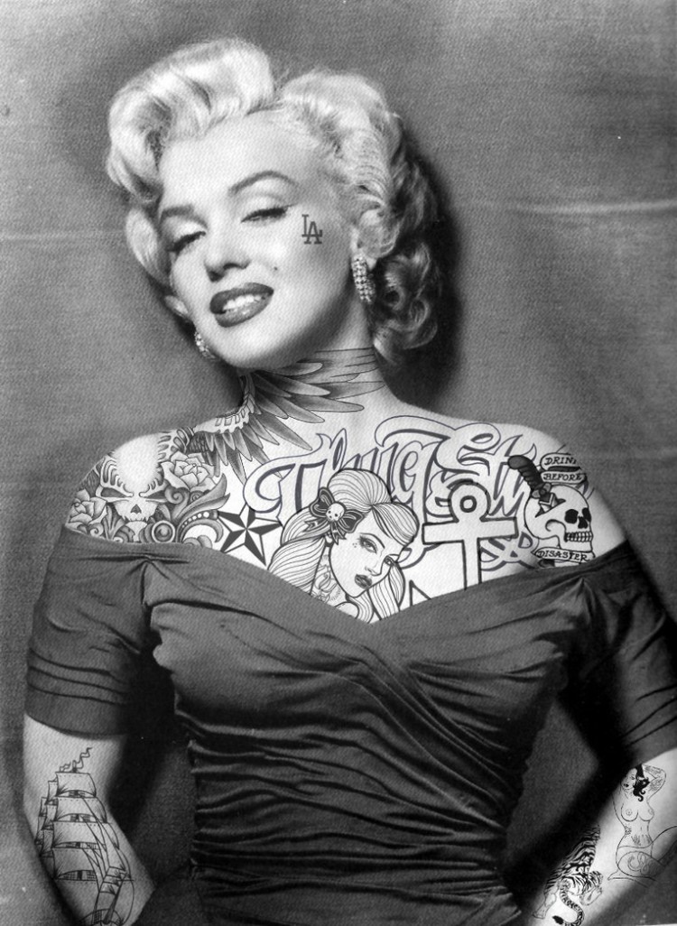 photomashup marilyn monroe by jasonrhill d3iiir9 750x1026 pic on Design You Trust photomashup marilyn monroe by jasonrhill d3iiir9 750x1026 Tattoed Divas