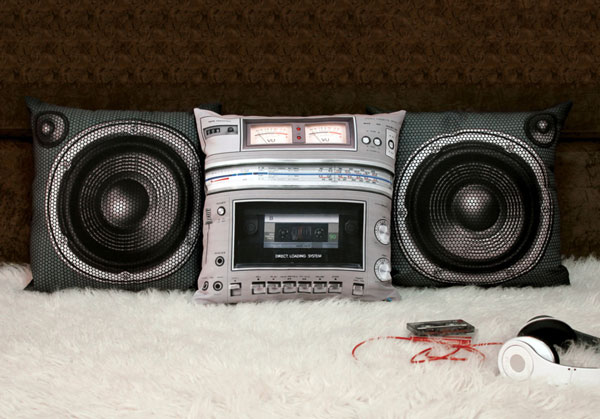 pillow cover design Boombox Pillow Cover Design