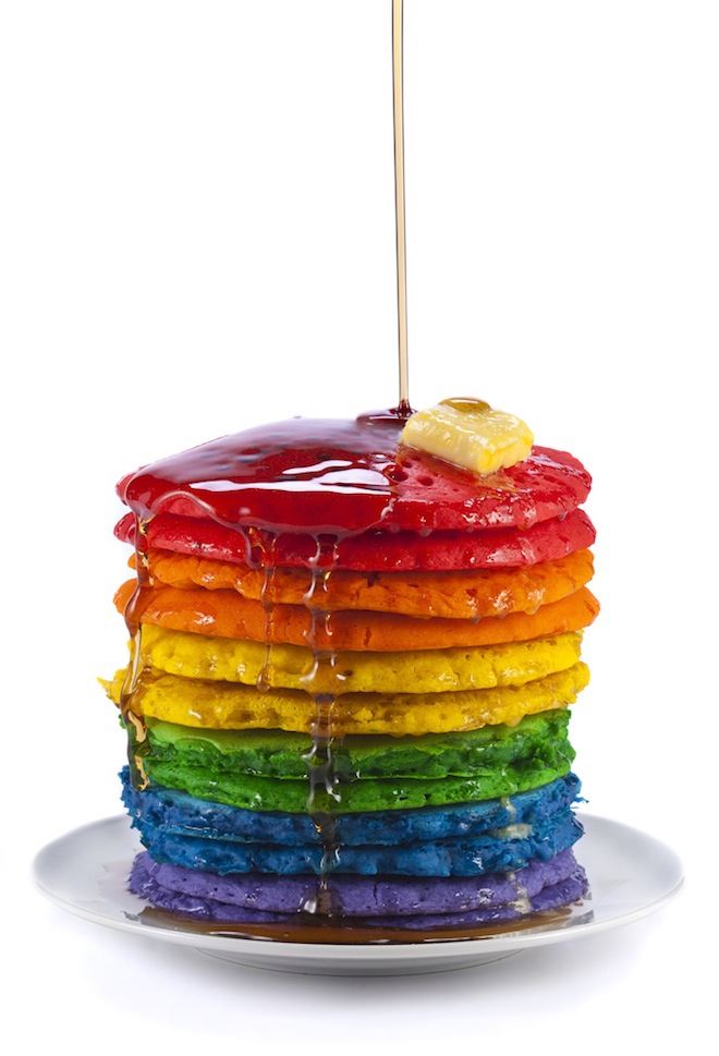 rainbow pancakes Henry Hargreaves Rainbow Food