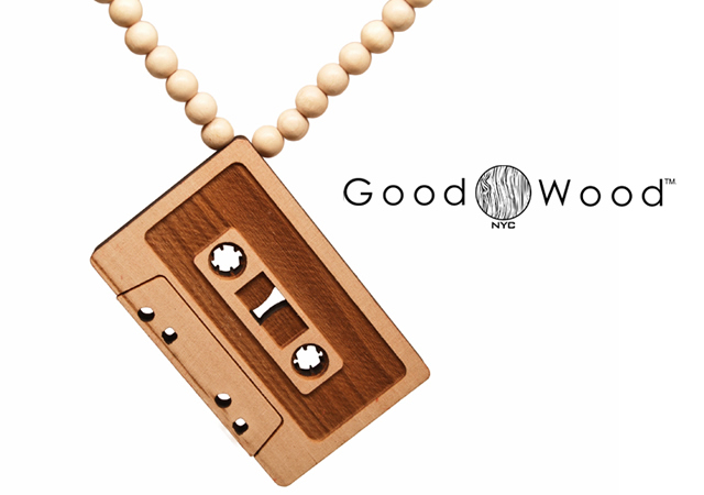 Cassette wood necklace by GoodWood 1o41 Cassette wood necklace by GoodWood