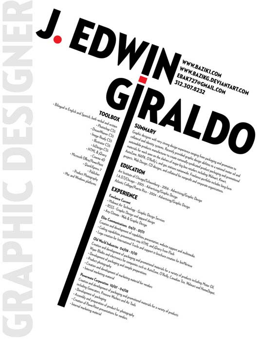 3.clean minimal resume designs A Collection of Clean Resume Designs For Inspiration