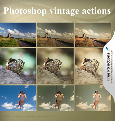 4.vintage photoshop actions Collection Of Very Useful Free Photoshop Actions For Vintage Effect