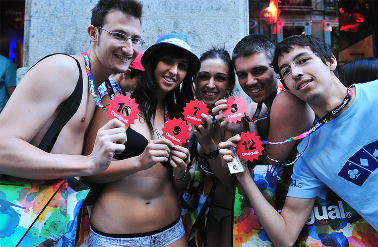 Hundreds in Underwear Flock to New Desigual Store in Madrid 742 Hundreds in Underwear Flock to New Desigual Store in Madrid