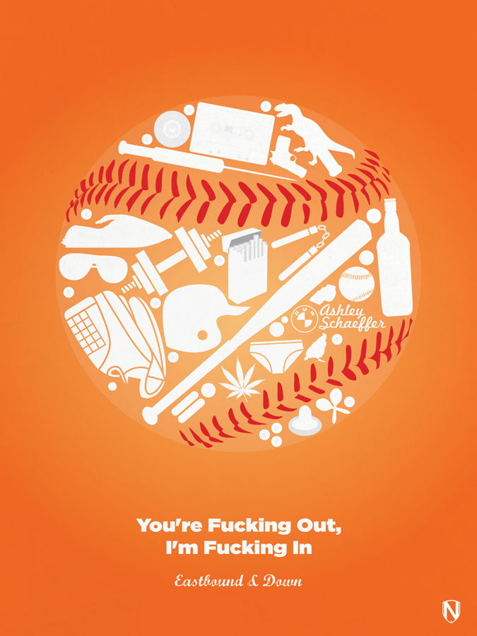 Eastbound & Down Print by @needledesign EASTBOUND DOWN Eastbound & Down Print by @needledesign