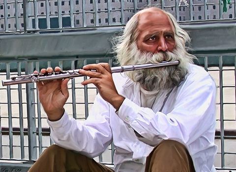 Flute Man 30 Mindblowing Examples of Oil Paintings