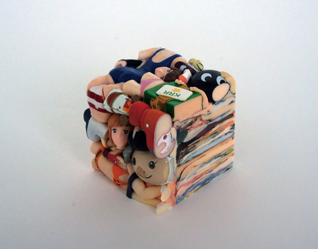 Melted Manga Anime Three Studio Saikoro Melted anime Figurine sculptures collabcubed Melted Manga Anime