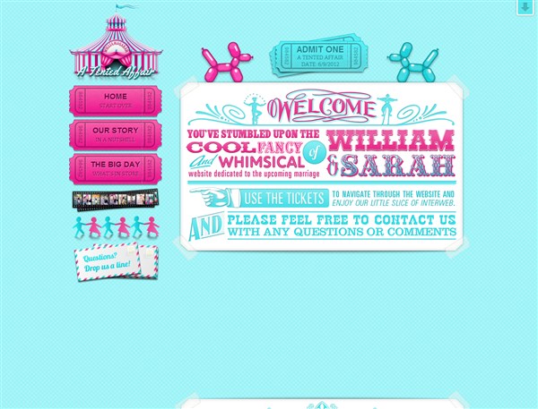 a tented affair 30+ Awe Inspiring One Page Websites