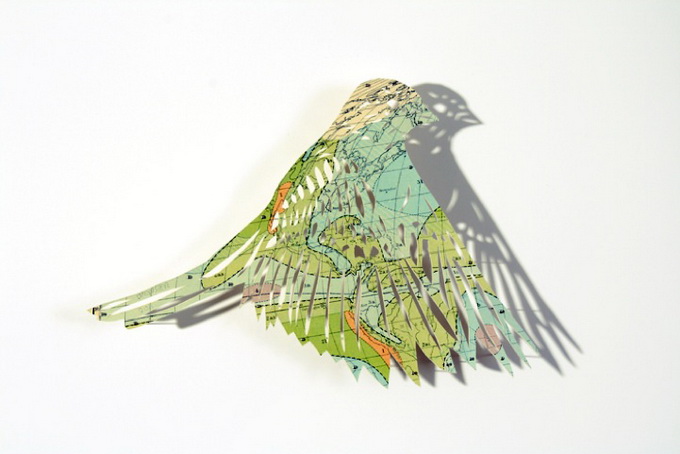  Cartographic Birds and Plants by Claire Brewster