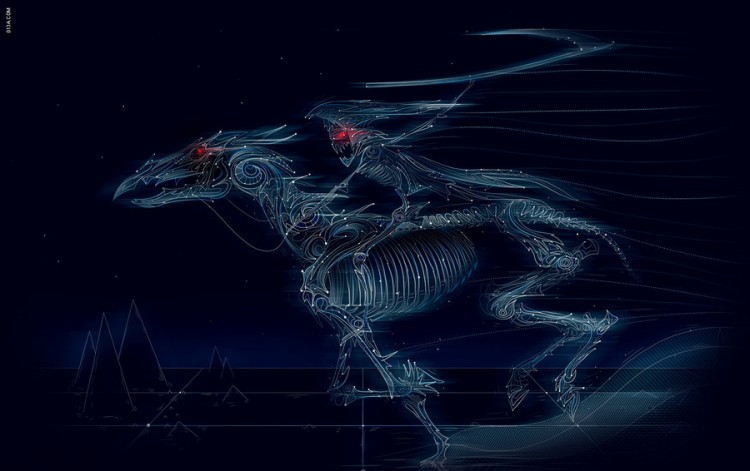 behold a pale blue horse by beaucoupzero d36cydn1 750x471 Stellar Freestyle Illustrations by Matei Apostolescu