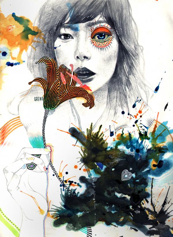 Mixed Media Illustrations by Minjae Lee flower by minjae lee600 8201 Mixed Media Illustrations by Minjae Lee