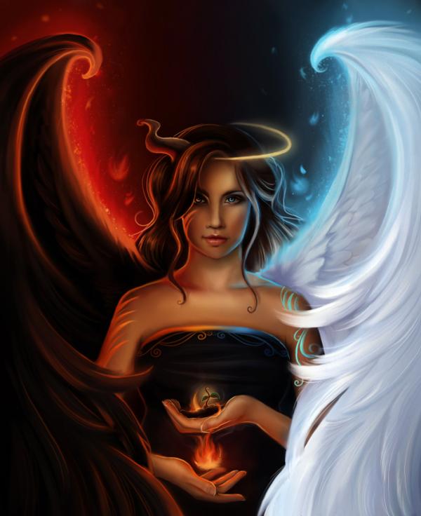 Digital Art by sugargrl14 good vs evil by sugargrl14600 736 Digital Art by sugargrl14
