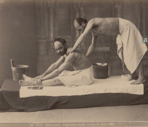 i1b214 MASSAGE IN TBILISI BATHS (1890)